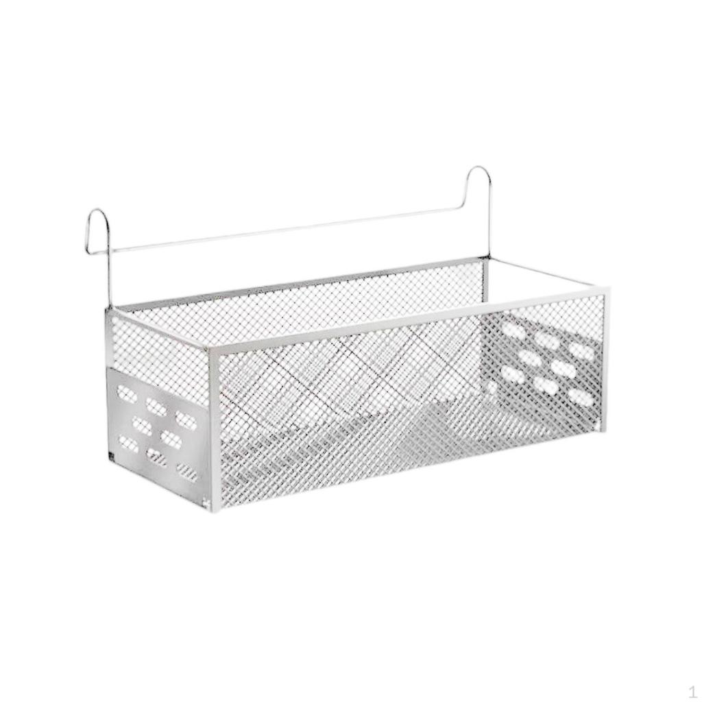 Bed Metal Storage Basket, Bedside Hanging Organizer, Simple Bunk Organizer Shelf for Office Desk