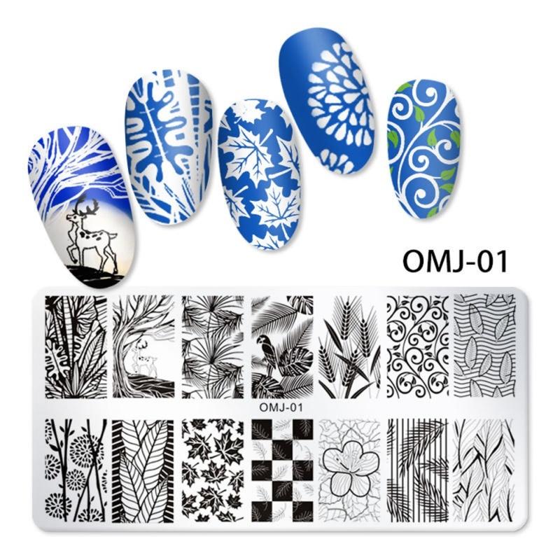 Nail Stamping Template Christmas tree butterfly Design Manicure Art Image Print Plate