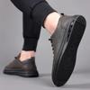 Fashion Luxury Brand Mens Casual Footwear Men Formal Business Leather Shoes High Quality Male Walking Shoes Lace Up Men's Skate Flats