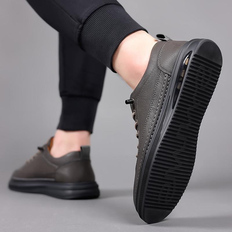 Fashion Luxury Brand Mens Casual Footwear Men Formal Business Leather Shoes High Quality Male Walking Shoes Lace Up Men's Skate Flats