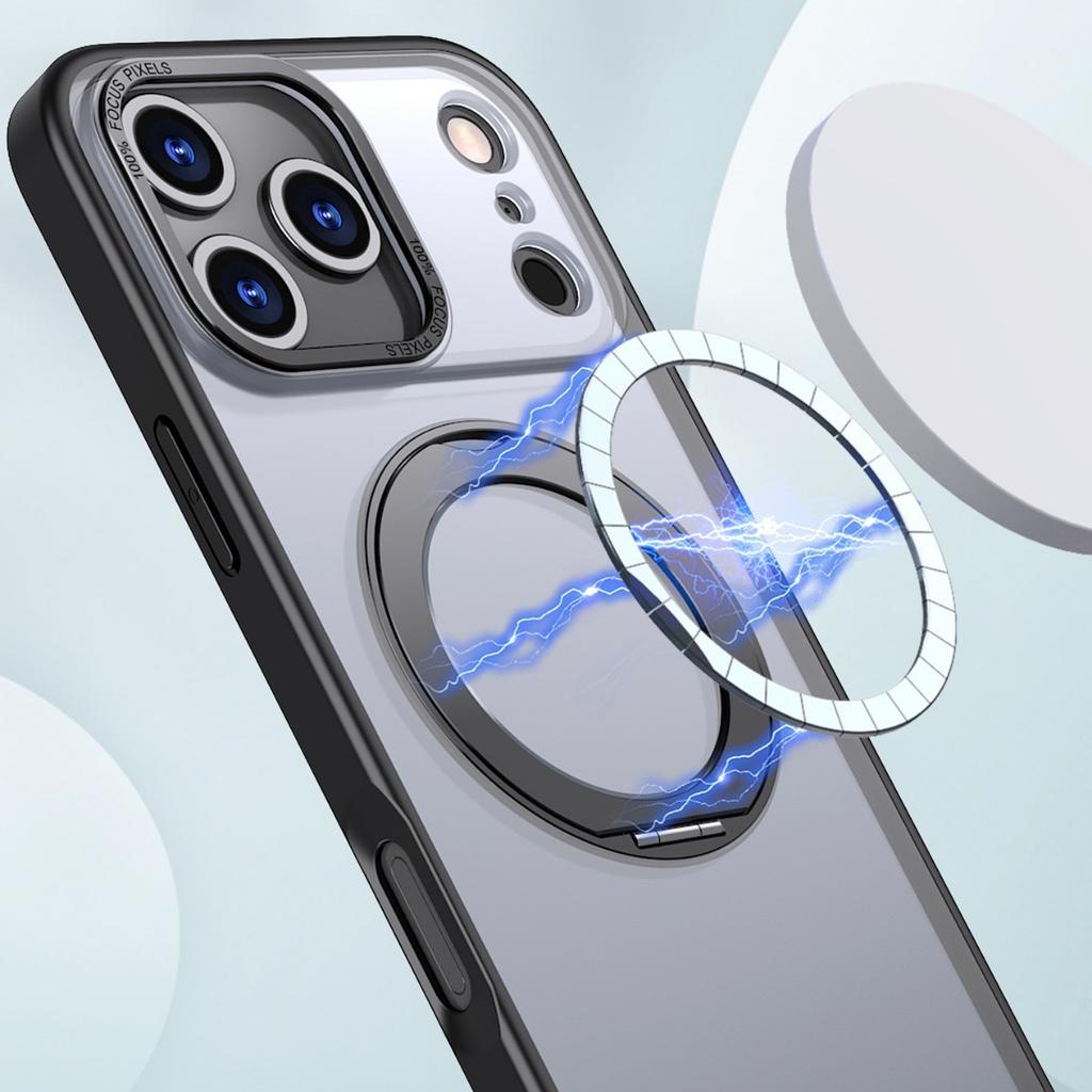 Horký produkt pro Apple 17 Pouzdro na telefon 360° Otočný magnetický držák bez snímání pro iPhone Průhledný kryt