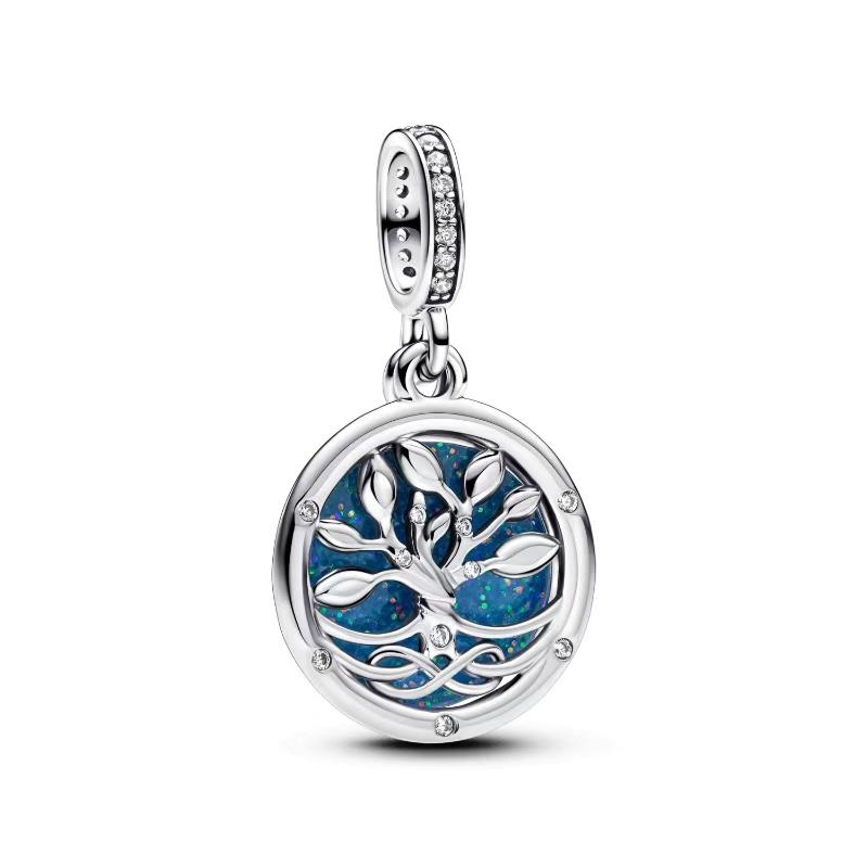 New Copper Charm Fit Original Bracelet Accessories Women Jewelry Crown Family Tree Swing Flower