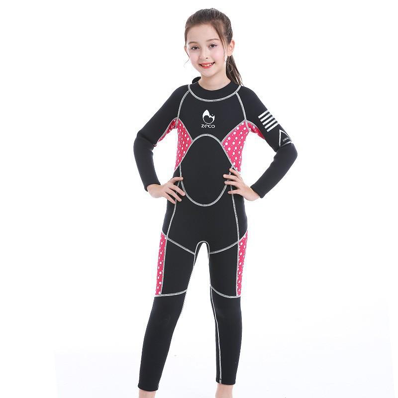 3mm Kids Wetsuit Full Body Long Sleeve Snorkeling Swimming Surfing UV Protection Jellyfish Safety