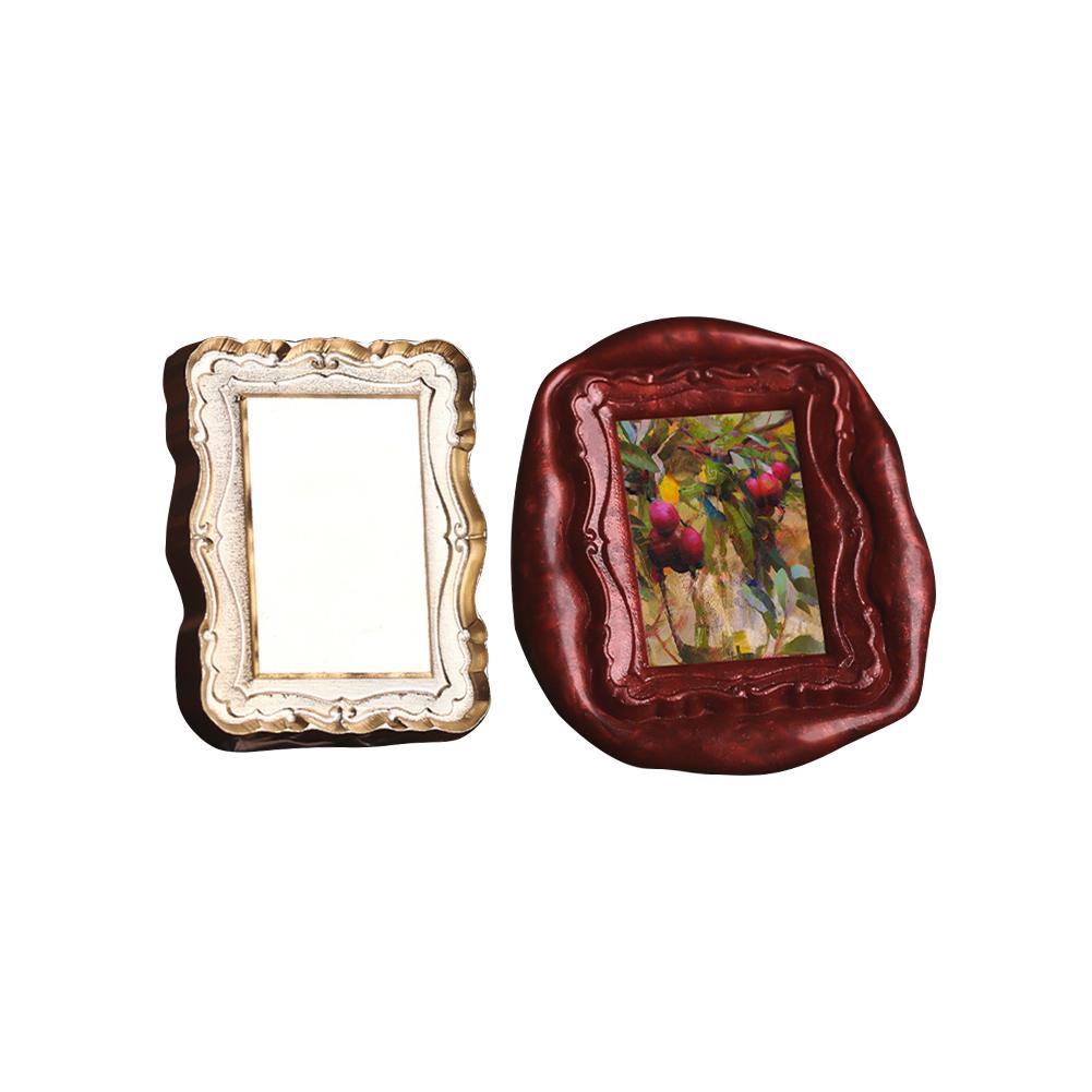 Special-shaped Fire Paint Head Photo Frame Relief Sealing Wax Head DIY Manual Account Invitation Envelope for Gift Scrapbooking