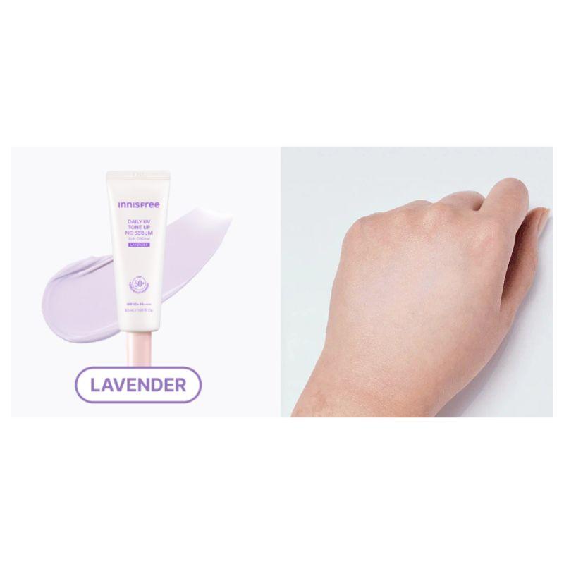 Innisfree Daily UV Tone-Up No Sebum Sunscreen SPF50+ PA++++ Oil Control Tone Correcting Sun Cream 50ml(3colors)