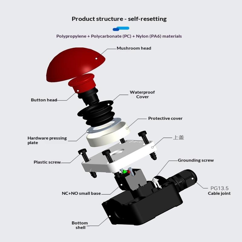 Ip67 Waterproof Pedal Switch - Self Reset & Locked, No/Nc, /, As Emergency Stop Button For Contactor