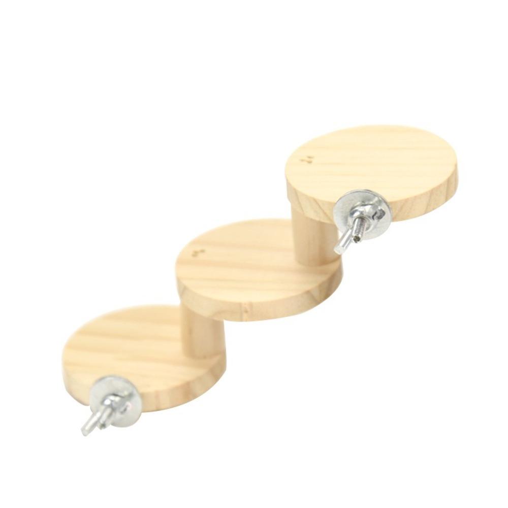 Bite Resistant Platform Jumping Board Wall Mounted Hamster Climbing Toy Landscape Setup 5.12x2.17x3.35 in