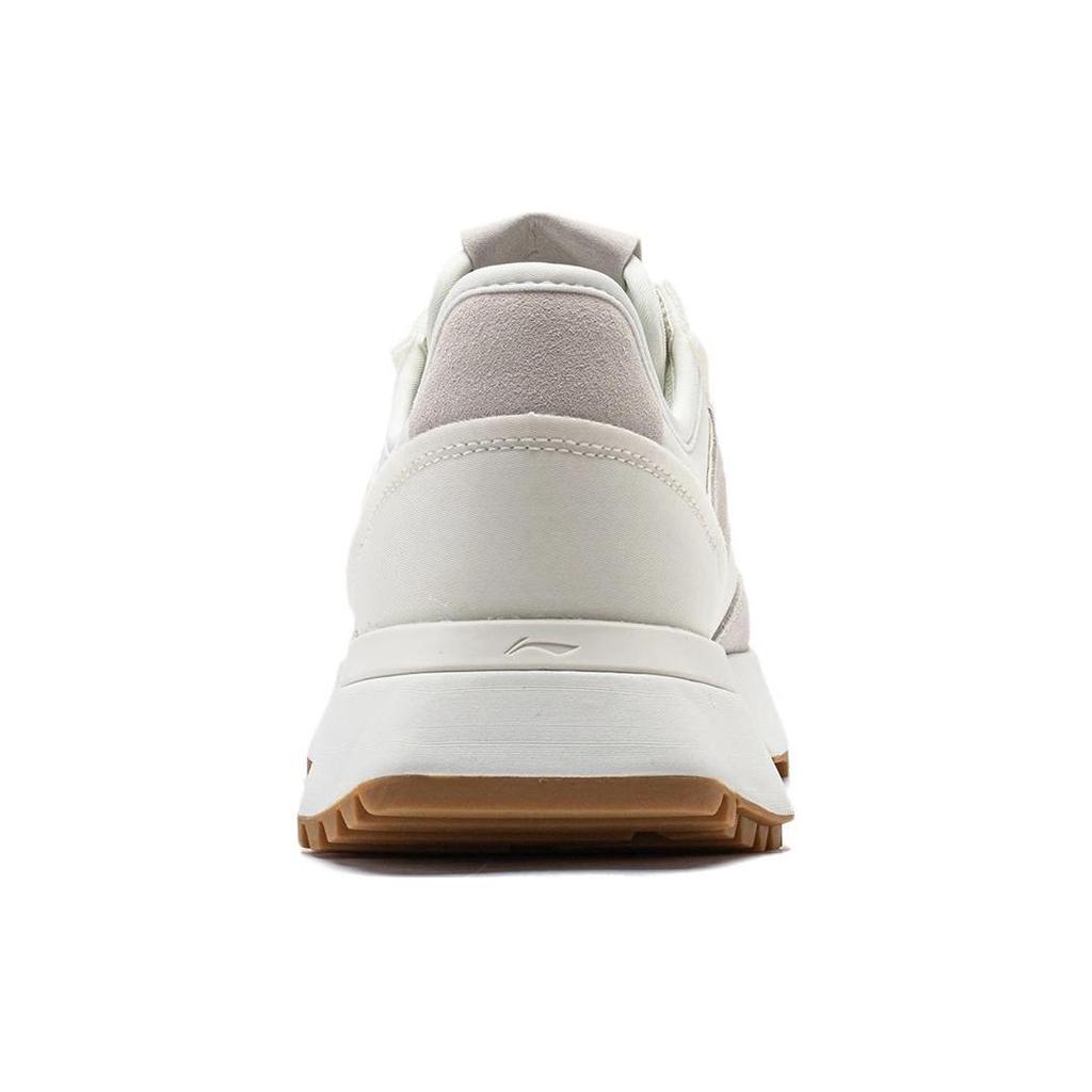 Li Ning 001 Vntg Lightweight Abrasion Resistant Low top Running Shoes Women's White AZGT034-1