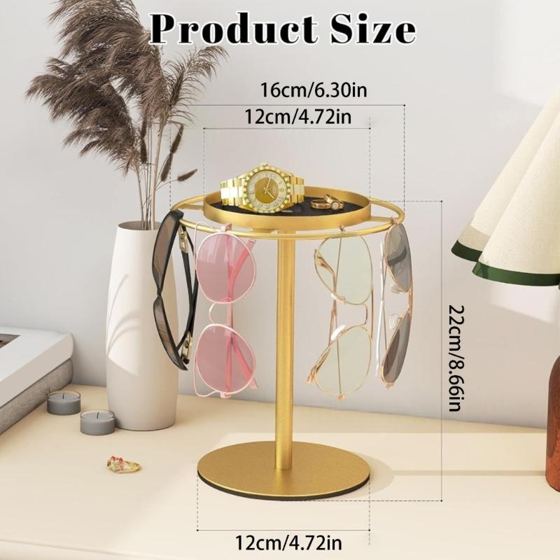 Modern Metal Eyeglasses Storage Solution, Showcase Display Stand Sunglasses Holder for Multiple Glasses