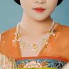 Exquisite Chinese Style Necklace Pearls Cheongsam Clavicle Chain Hanfu Necklaces  Song Dynasty