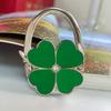 Creative Folding Lucky Grass Hanging Hook Four-leaf Clover Bag Hook Tableside Hanging Hook No Drilling or Glue Required