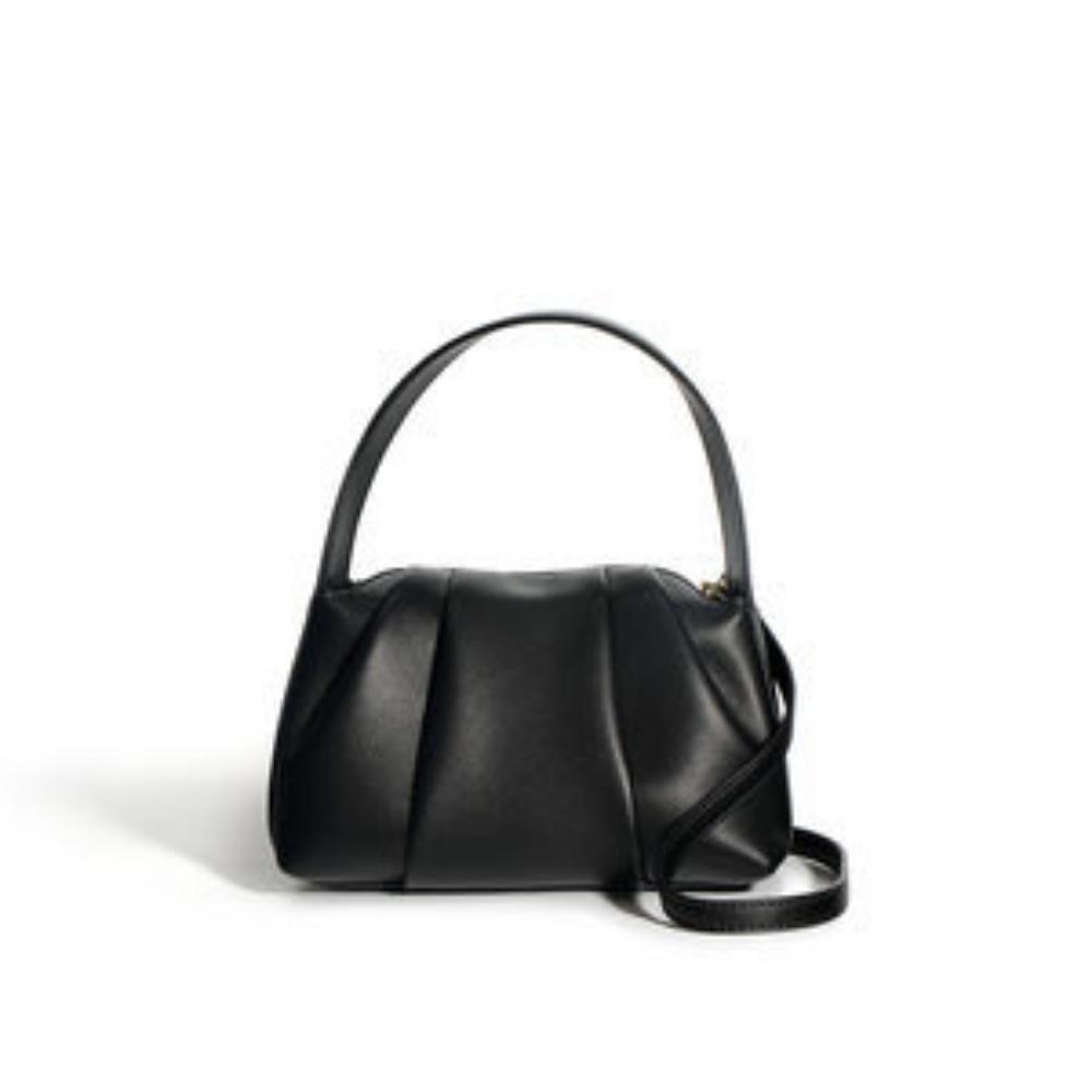 

Нишевый дизайн Новая маленькая и изящная сумочка Плиссированная сумка-облако Воловья кожа Портативная на плечо Сумка-мессенджер Женская чёрный