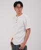 Dibellobeu Basic Henley Neck Waffle Short Sleeve T-Shirt_Ivory