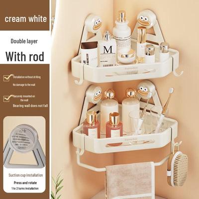 Suction Cup Bathroom Corner Shelf