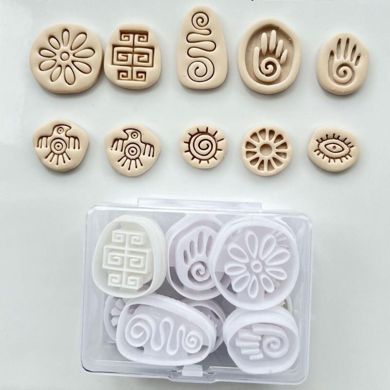 Earring Mold Jewelry Molds for Earrings Pendant Keychain Jewelry Making Hand Crafting Clay Cutter Molds for Beginner
