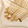 Youthway Stainless Steel Necklace Cubic Zirconia Pendant 18 K Plated Trendy Jewelry Boucle D'Oreille Femme Necklace Gala
