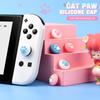 4 STÜCKE/Set Niedliche Katzenkrallen Silikon Weiche Daumenstick Griffkappe Joystick Schutzhülle Für NS Switch OLED NS Lite Joycons Hülle