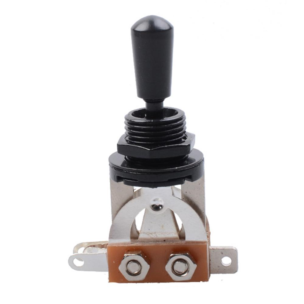 

3 Way Short Straight Guitar Toggle Switch Pickup Selector with Brass Hat Compatible with Les Paul LP SG Electric Guitars чорний