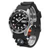 ORIENT Uhr Vollautomatische Mechanische Uhr Herren Wasserdicht Sport Taucheruhr Wassergeist Herrenuhr Schwarzes Zifferblatt Punktindex/Harz FAA02007B9