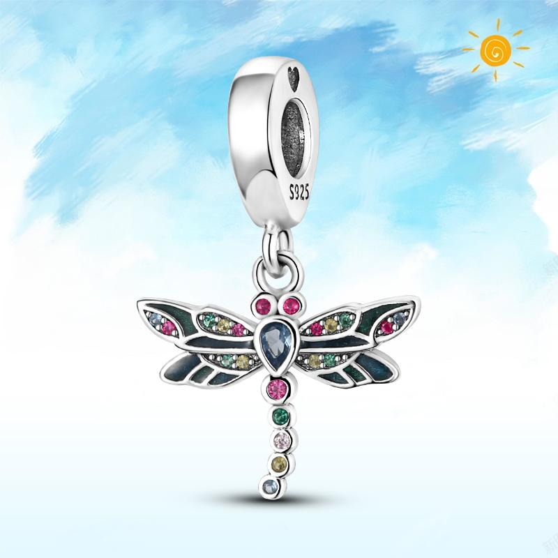 copper Authentic Charm Bead Charms Blue Sea Butterfly Whale CZ Charm Bead Charms Bead Charms Compatible With Authentic Accessories Bracelets Do It You
