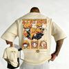 Demon Slayer Zenitsu Agatsuma Thunder Breathing Manga Dual-Sided Oversized T-Shirt Japanese Anime Harajuku Streetwear Unisex Casual White T-shirt