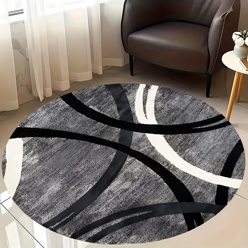 1ks Luxusní koberec s kulatým vzorem Vnitřní protiskluzový omyvatelný vláknitý koberec Měkká pohodlná podložka do obývacího pokoje ložnice