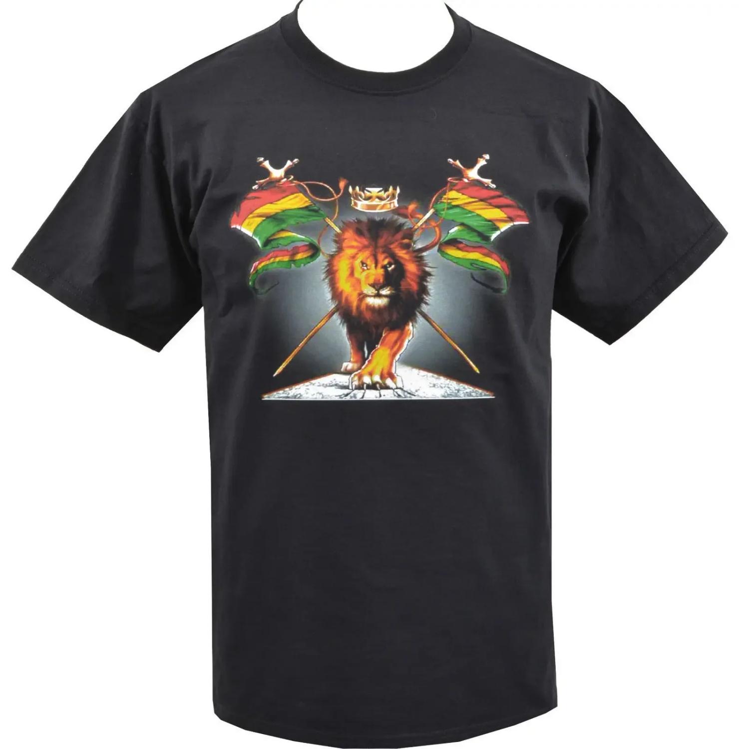 Rastafarian Lion Jamaica Crown Rasta Bob Marley Snoop T Shirt S