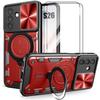 Ring Case - BOOLING - for Samsung Galaxy S26 - with Camera Protection - 2 Glasses - Red