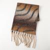 Rainbow Plaid Lines Imitation Cashmere Warm Shawl Scarf Autumn And Winter Fashion Versatile Fringed Commuter Scarf