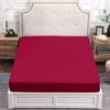 Simple Fitted Sheet Pure Color Polyester Soft Fabric For Bedroom Bed Linen