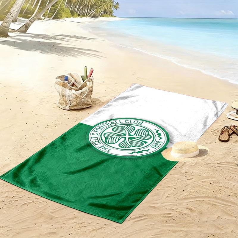 Asciugamano da Spiaggia Stampa Celtic Football Club, Asciugamano Grande Morbido Asciugatura Rapida per Spiaggia Campeggio Nuoto