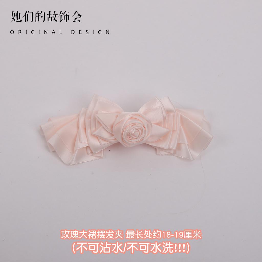 Handmade Small Sweet Lolita Accessories Milk Color Rose Heart Bow Flat Hat KC Lace Headband Top Hats