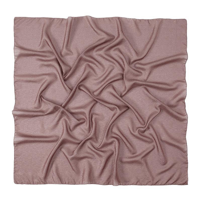 New Malaysia and Indonesia polyester material Gypsy star hot diamond headscarf solid color simple and versatile ethnic bag headscarf square scarf