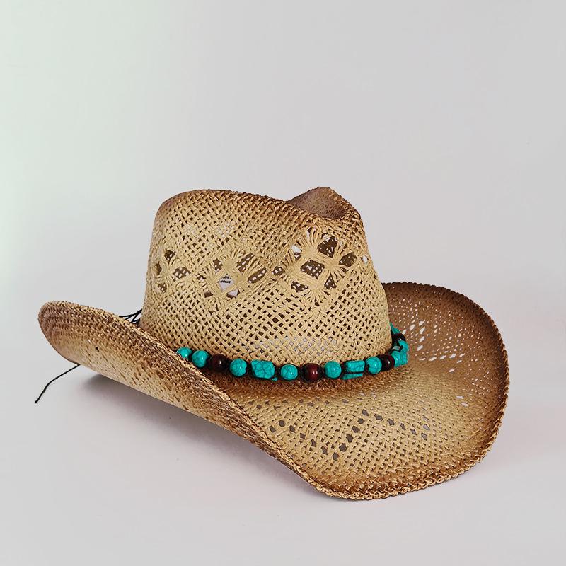 new Men Cowboy Straw hat women Fashion Large Brim straw hat with belt Party Outdoor summer cowgirl beach Sun Hat sombrero vaquer