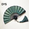 Mini składany wachlarz z frędzlami Lekki papierowy wachlarz ręczny w stylu chińskim Przenośny letni wachlarz chłodzący Dekoracja Akcesoria do kostiumu na imprezę