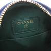 Used AUTHENTIC CHANEL Chain Shoulder CC Mark Matelasse Round Shoulder Bag Blue Cotton