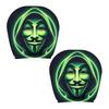 Funny Cartoon Car Headrest Covers, Universal Breathable Elastic Seat Neck Pillow Protector, Humor Spooky Auto Interior Decor for Most Vehicles