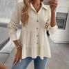 Women Solid Color Fashionable Comfortable Casual Long Sleeve Shirt