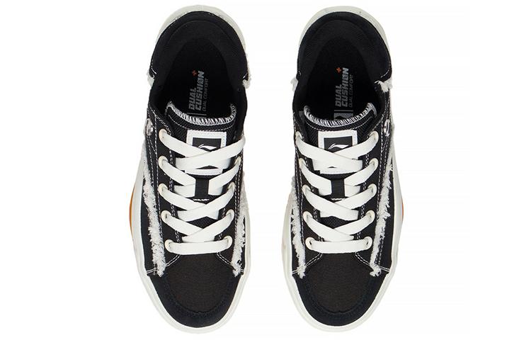Li Ning Comfy Casual Low top Skateboard Shoes Men's Black White AGCS035-1