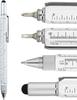 Gifts Multi Tech Tool Pen 6 In 1 Stylus Pen - Screwdriver Pen With Ruler, Levelgauge, Ballpoint Pen Black Ink (silver)