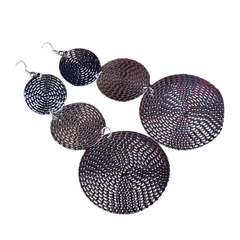 1 Pair Bohemian Earrings Vintage Style Round Ear Dangle Ear Fashion Accessory Valentines Day Creative Gift for Holiday Vacation