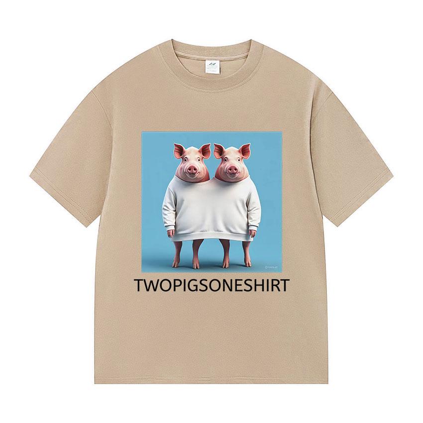 Funny Pig Meme Graphic Tshirt Men Women Humor Style Cotton Short Sleeve T Shirts Fashion High Quality Cotton T Shirt Streetwear