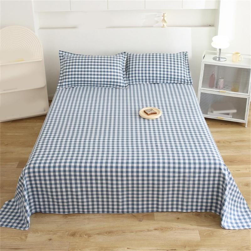 Single Complete Sheet Soft and Breathable Various Size Bedspread for Bedrooms Guest Room Students Dorm Bedding Sheets