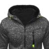 Men Hoodie Zipper Warm Solid Color Winter Men Fleece Hooded Sweatshirt Pullover for Daily Wear