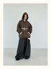 Becabeau Winter Korean-Style Loose Plus-Size Casual Letter Hooded Fleece Sweatshirt