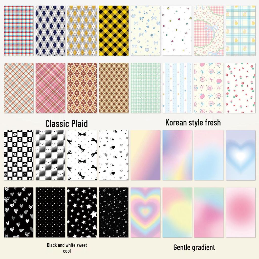 8 Sheets Girly Heart Korean Style Adhesive Phone Card Stickers, Decorative and Waterproof