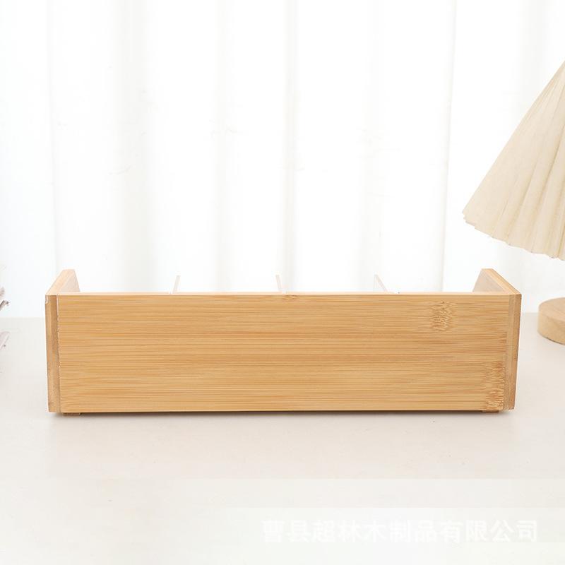 Bamboo Storage Box for Tea Bags Natural Wooden Organizer Box Household Supplies Kitchen Desktop Storage Eco-friendly Home Office