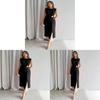 Elegant Black Sleeveless Knit Dress With High Waist For Office And Casual Wear