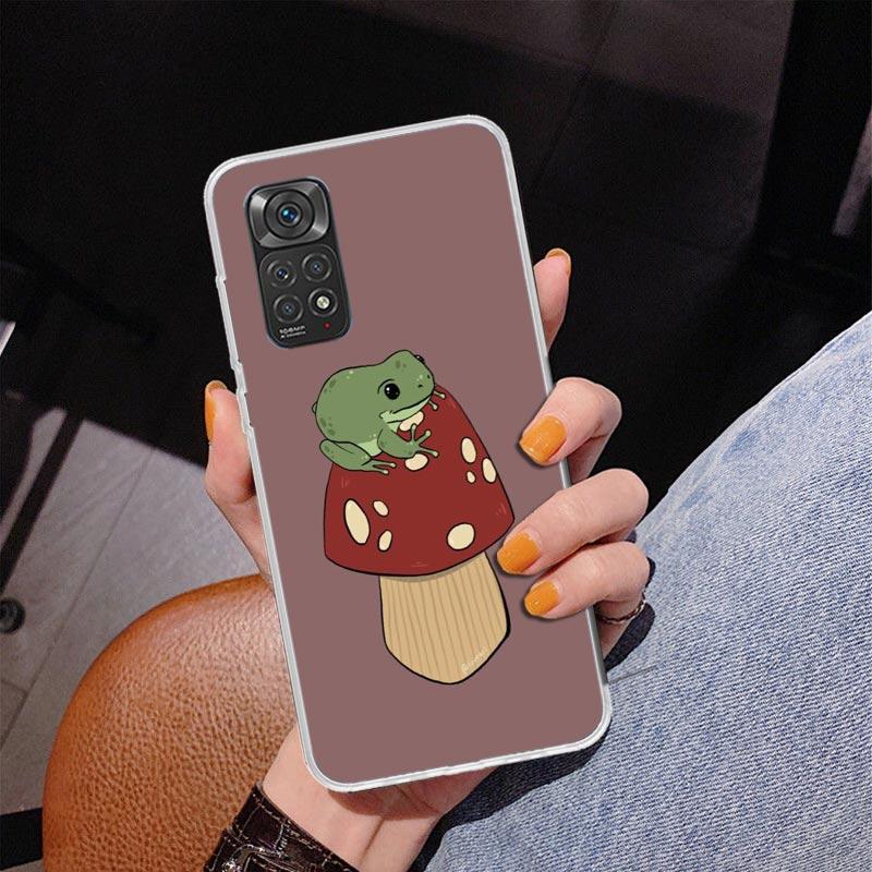 Cottagecore Frog Mushroom Kawaii Phone Case For Xiaomi Redmi Note 15 14 13 12S 12 11 Pro Plus 14S 11S 11E 10 10S 11T 5G Personal