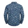 Herren Hawaiihemd Lockerer Schnitt Langarm Knöpfe Retro Lässig